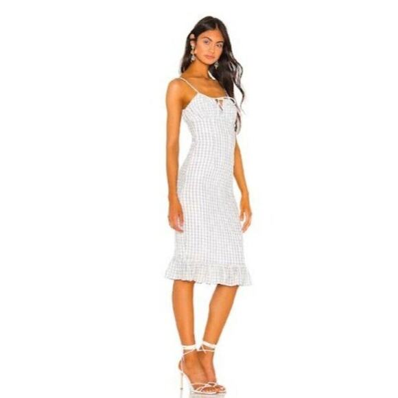 Privacy Please Hanna Midi Dress in Black & White Size Medium - Picture 5 of 11